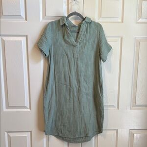 Green Women's Casual Knee-Length Dress